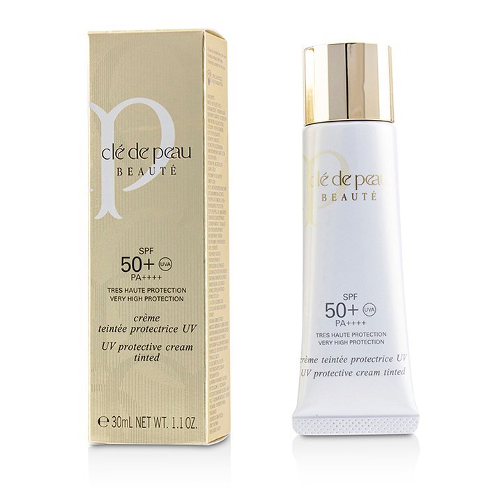 Clé de Peau Beauté UV Protective Cream Tinted in 30ml Ivory, broad-spectrum shield, perfect for morning routines