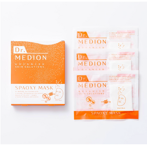 Dr. Medion Spaoxy Mask Rose Scent, 20ml x 3 Sheets, carbonation activation, ideal for hydration and brightening