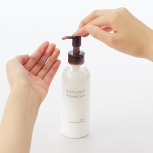 200ml Muji Aging Care Decollete Milk Moisturizing Neck Lotion with retinol support, offering firmness for sensitive skin