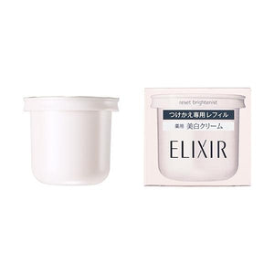 Close-up of Shiseido Elixir Reset Brightenist Whitening Cream, 40g [refill], featuring m-Tranexamic Acid for brightness