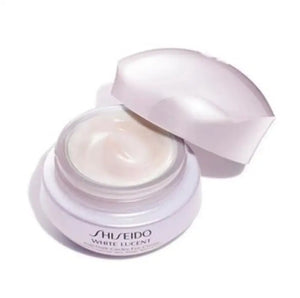 Close-up of Shiseido White Lucent Brightening Eye Cream, 15g, featuring hydrating formula for smooth texture