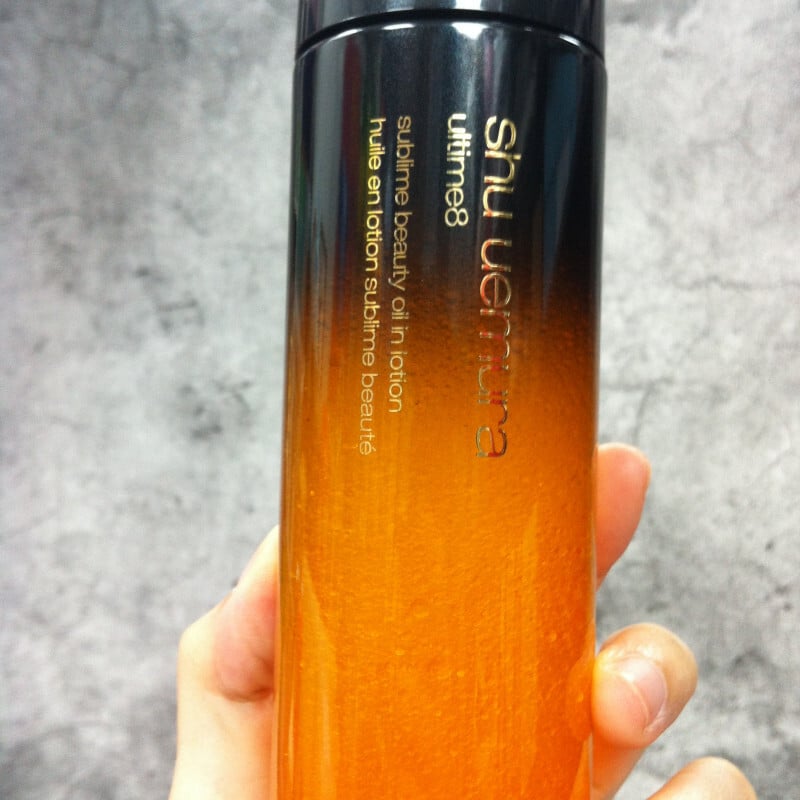 150ml shu uemura Ultime8 Sublime Beauty Oil-in Lotion with Pro-Xylane, offering smooth, hydrated skin
