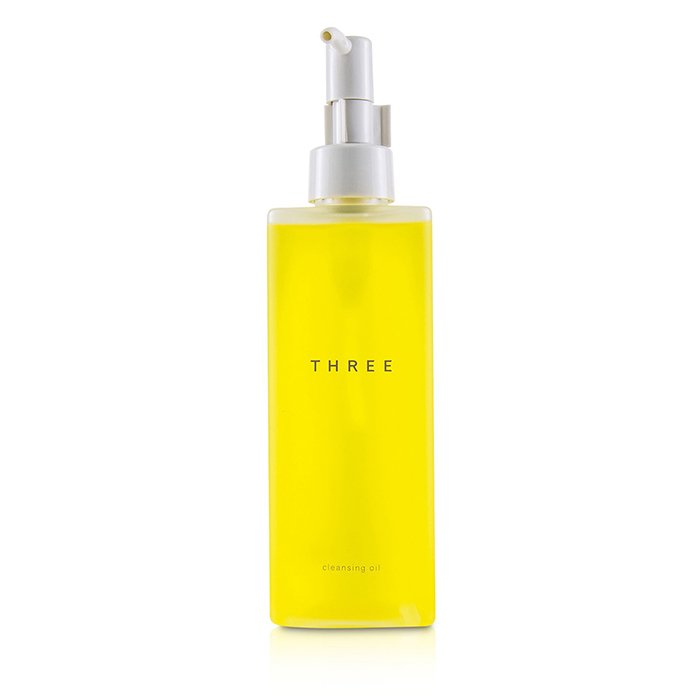 THREE Cleansing Oil with 98% Naturally-Derived Ingredients, 185ml, natural formulation, ideal for makeup removal