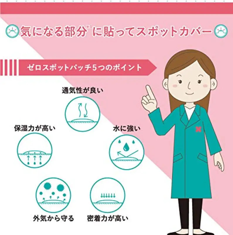 Close-up of Today's Cosme Zero Spot Patch with 54 Patches, featuring vitamin-infused formula for hydration support