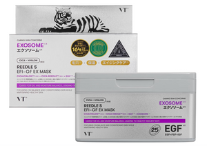 VT COSMETICS Reedle S EFI-GF Exosomal Mask box with 5 essence-infused sheet masks, refreshing packaging. (approx. 108 chars)

