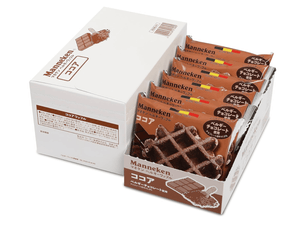 Manneken Belgian Cocoa Waffle Pack of 6, individually wrapped, ideal for daily snacking