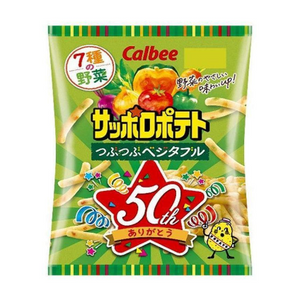 Calbee Sapporo Potato Mixed Vegetables Potato Sticks 72g, crispy vegetable snack perfect for sharing with friends