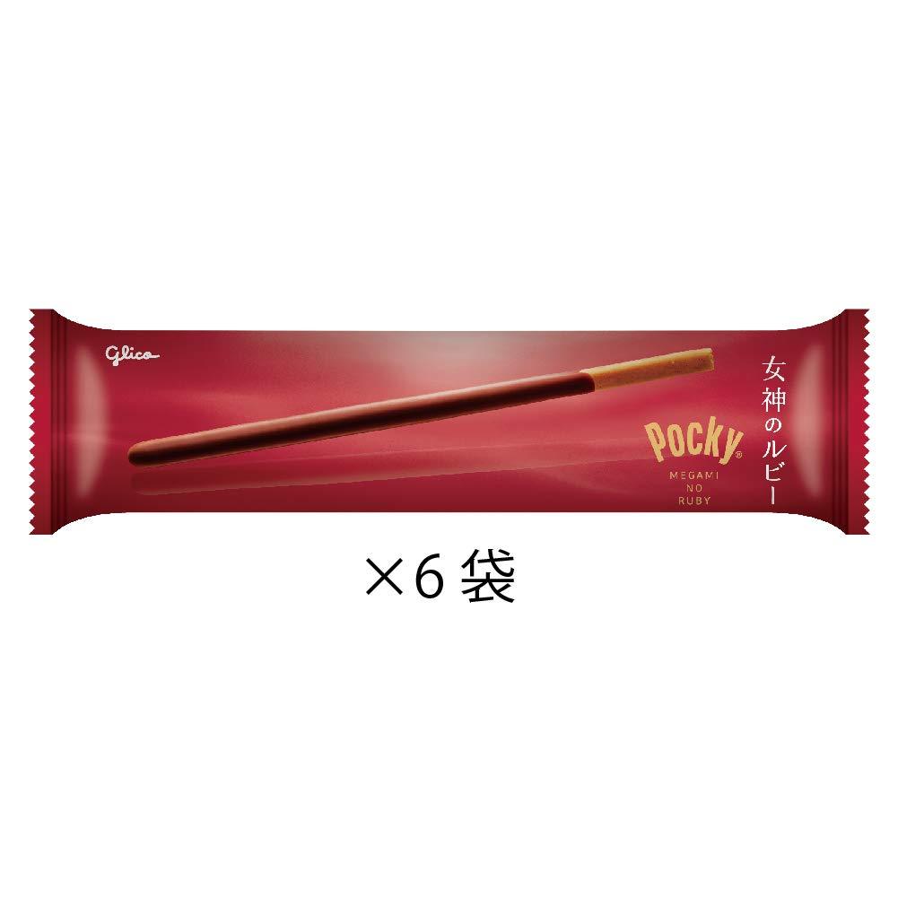 60g Glico Pocky Megami No Ruby Chocolate Sticks, elegant packaging, designed for adult enjoyment
