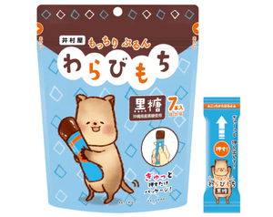 Imuraya Soft and Chewy Warabimochi Brown Sugar 105g, soft mochi snack, ideal for sweet snack moments
