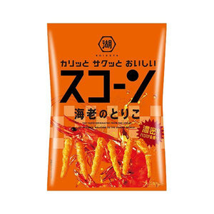 Koikeya Scorn Crispy & Rich Shrimp Corn Puffs Snack 73g, light and crispy, ideal for snack lovers