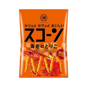 Koikeya Scorn Crispy Shrimp Corn Puffs 73g pack, bold shrimp taste, perfect for anytime snacking