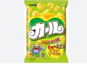 64g Meiji Curl Cheese Flavor pack, savory snack designed for Japanese snack lovers