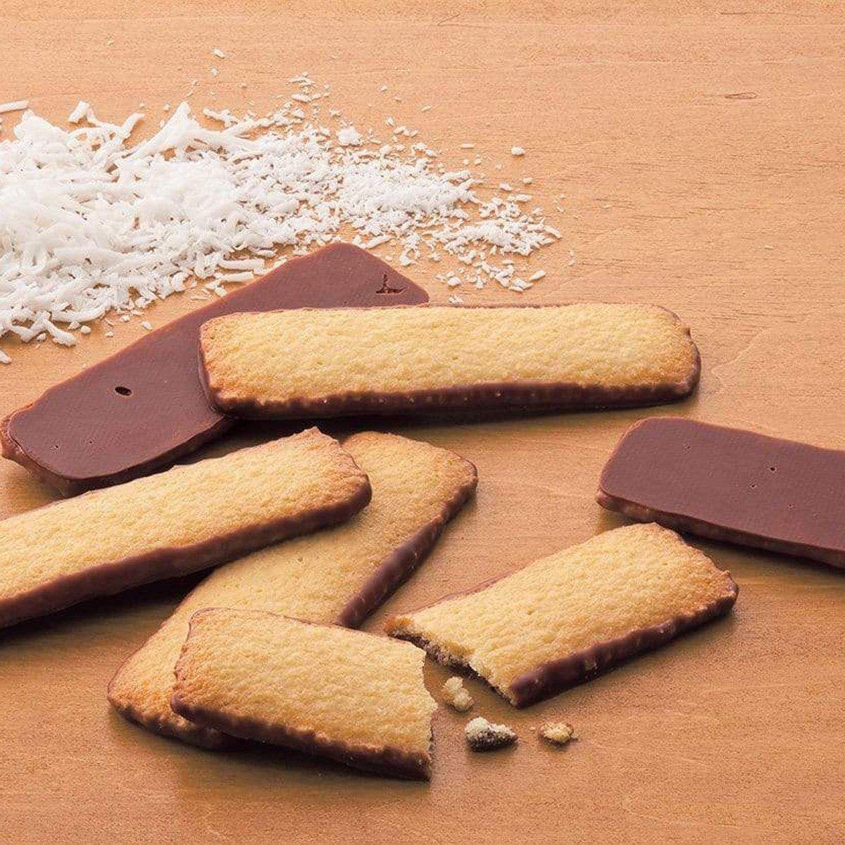 Royce Baton Biscuits Coconut and Hazel Cacao 50 Pieces, elegant Japanese snack perfect for sharing