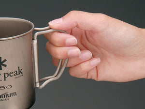 Snow Peak Titanium Double Mug 300Ml Folding Handle Mg - 052Fhr Japan