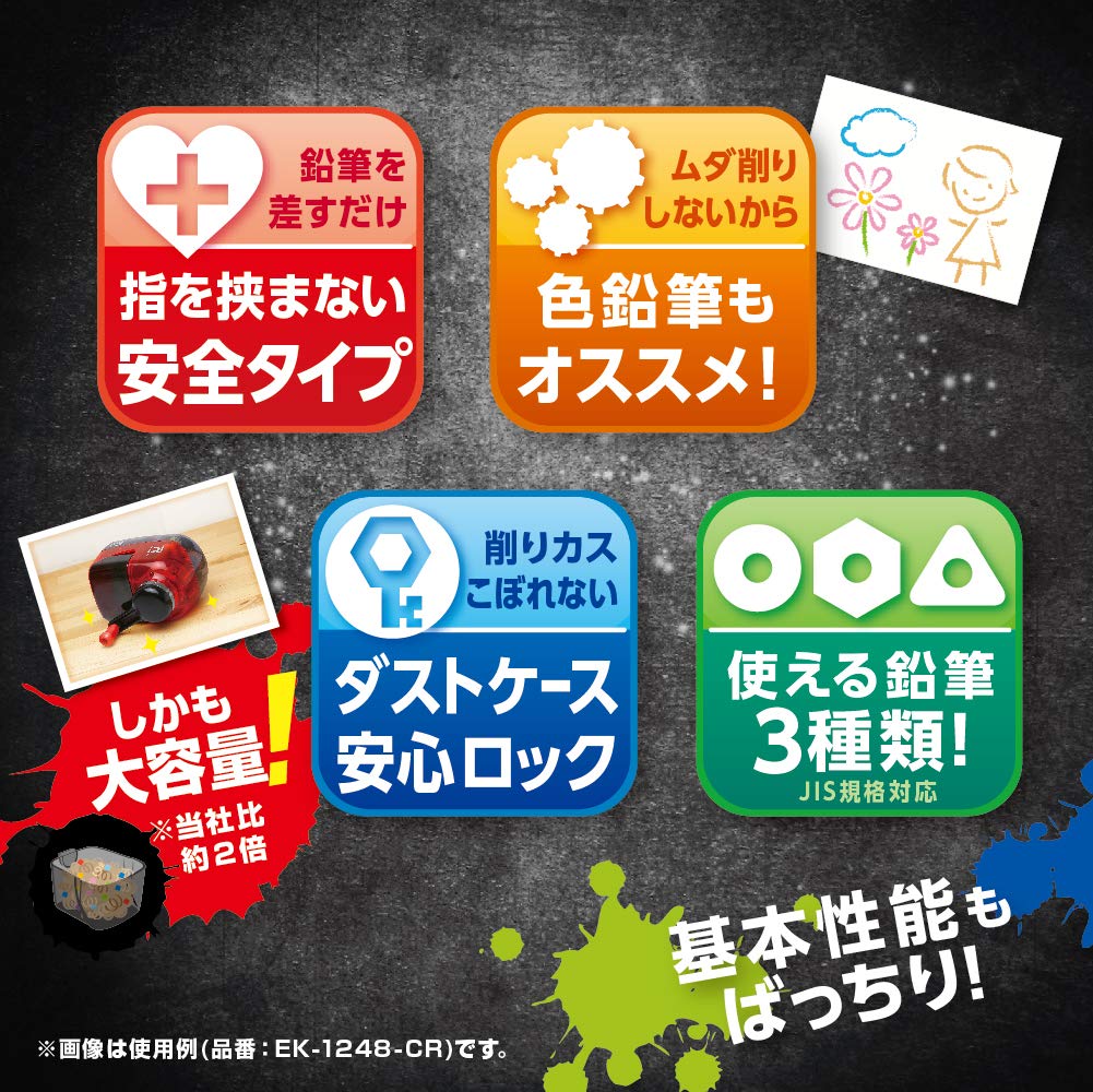 Sonic Japan Pencil Sharpener Toga Return Manual Brave Clear Red Ek - 1248 - Cr