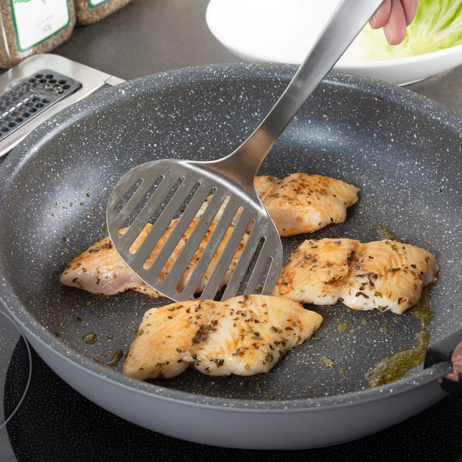 Sori Yanagi Stainless Steel Slotted Turner Small