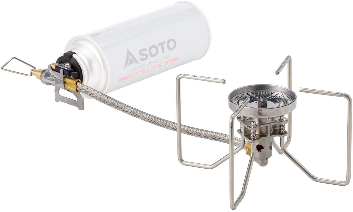 Soto Made In Japan Single Burner Fusion St - 330 Camping Stove With Regulator - High Fire Power & Wind Resistant