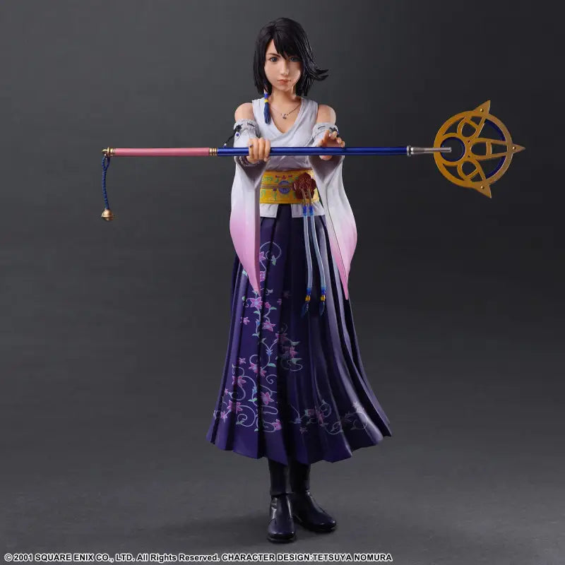 Square Enix Final Fantasy X Play Arts Kai Yuna Pvc Pre - Painted Movable Figure Japan