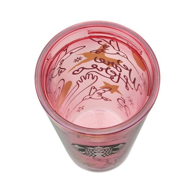 Starbucks Cold Cup Tumbler Line Art Pink 473ml - Japanese Starbucks 2021
