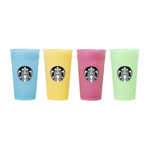 Starbucks Color Changing Cup Set Neon Colors Set Of 4 - Japanese Starbucks Cups