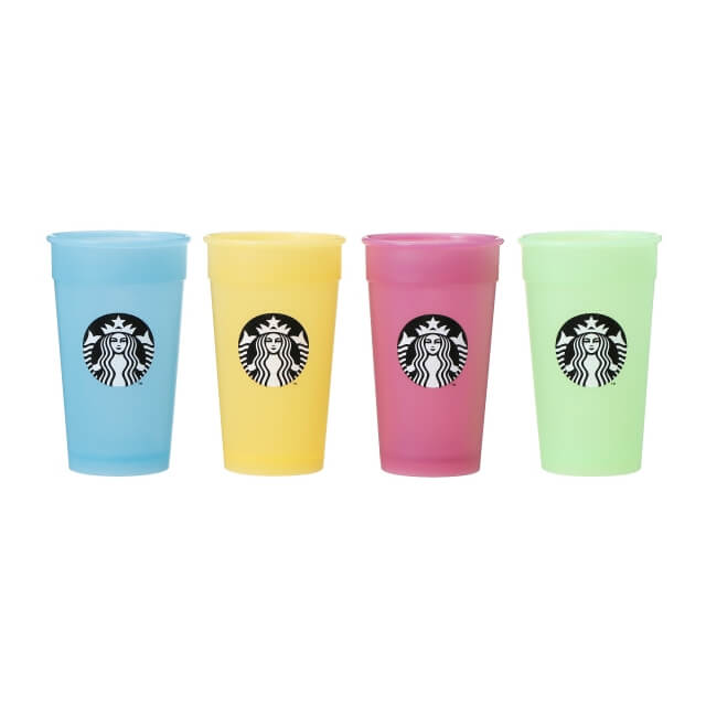 Starbucks Color Changing Cup Set Neon Colors Set Of 4 - Japanese Starbucks Cups