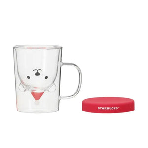 Starbucks Holiday 2021 Heat Resistant Glass Mug Polar Bare Face 296ml - Japanese Home