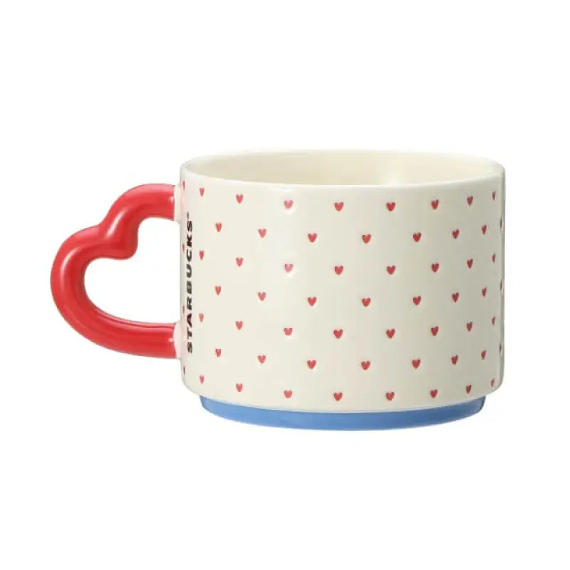 Starbucks Valentine 2022 Stacking Mug Heart Handle White 355ml - Japanese Mugs Home
