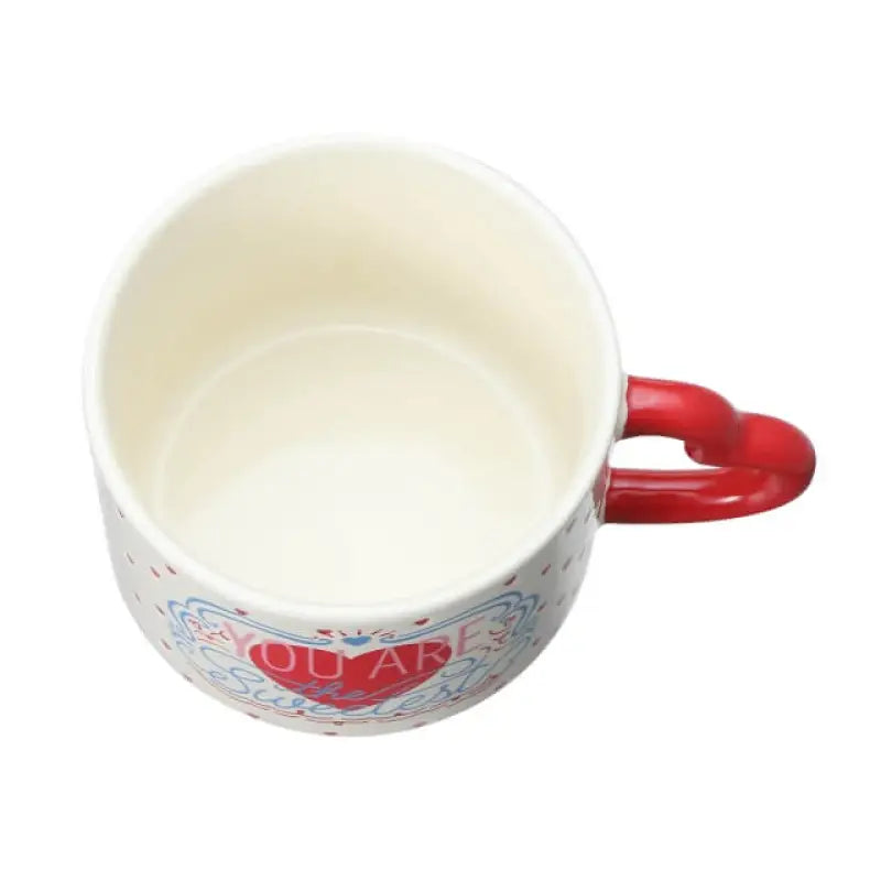 Starbucks Valentine 2022 Stacking Mug Heart Handle White 355ml - Japanese Mugs Home
