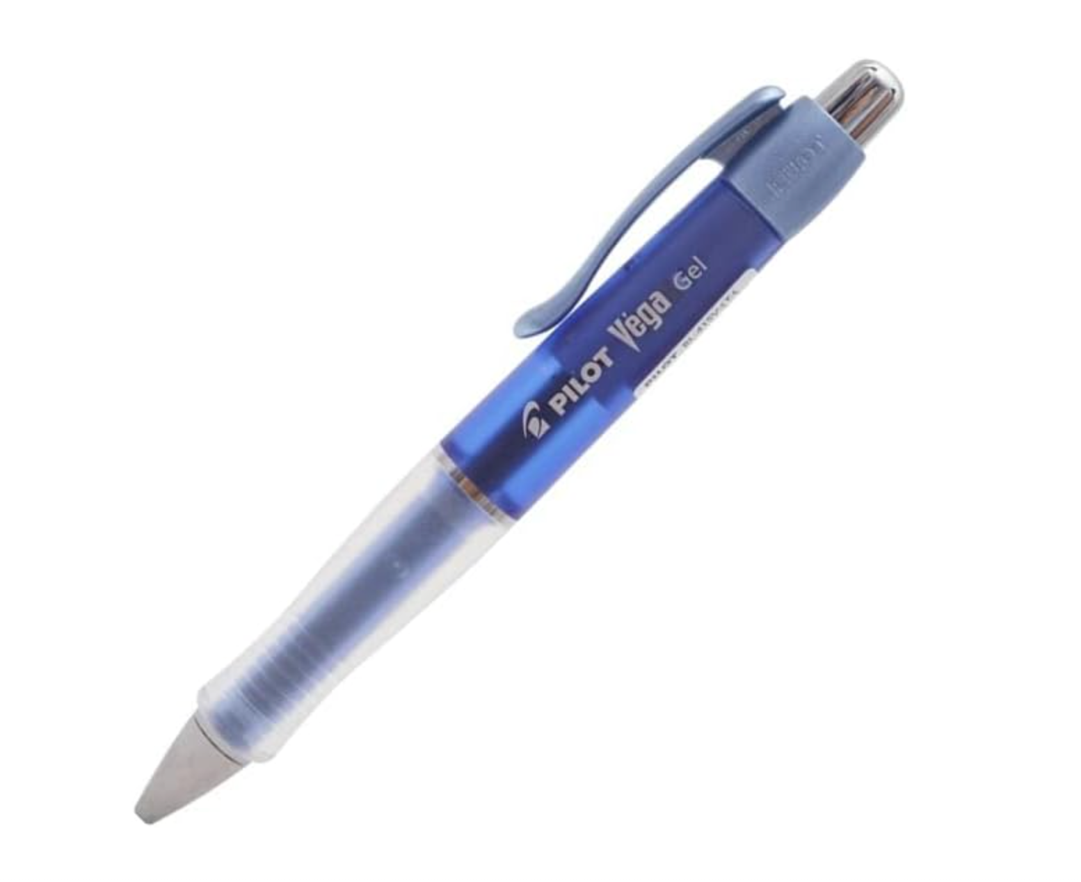 Pilot Vega Gel Ink Ballpoint Pen 0.7 mm (Blue), click mechanism detail for easy use