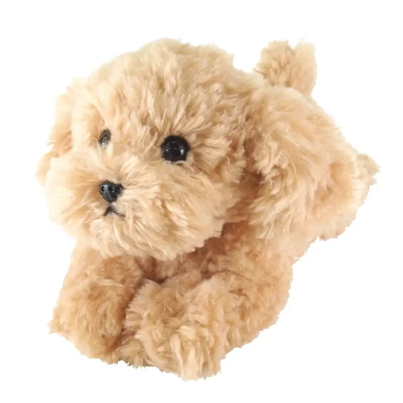 Sun Lemon Plush Doll Lap Dog Hiza Wanko Toy Poodle Beige Tjn