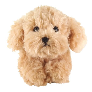 Sun Lemon Plush Doll Lap Dog Hiza Wanko Toy Poodle Beige Tjn