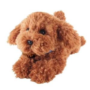 Sun Lemon Plush Doll Lap Dog Hiza Wanko Toy Poodle Brown Tjn