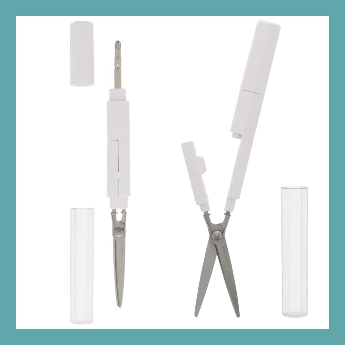 Sun - Star Stationery White Stickyle Tasno Scissors Japan S3720063