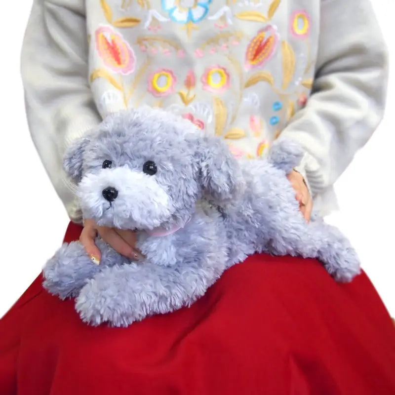 SUNLEMON Hiza Wanko Plush Doll Toy Poodle Gray Tjn