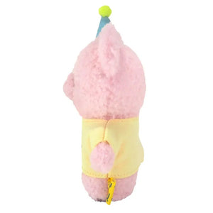 SUNLEMON Plush Doll Fluffy Tatton Birthday Bear Pink S