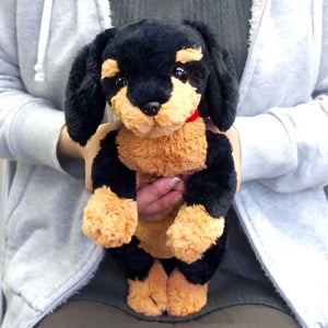 SUNLEMON Plush Doll Hiza Wanko Miniature Dachshund Black Tjn