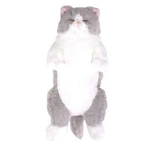 SUNLEMON Plush Doll Knee Cat Sleeping Gray