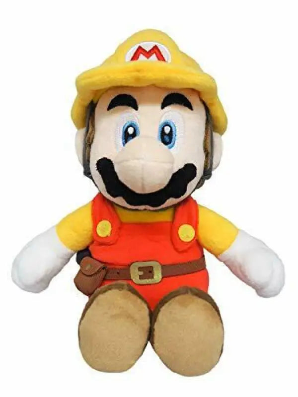 Super Mario Maker 2 Builder Plush Doll Stuffed Toy Size S