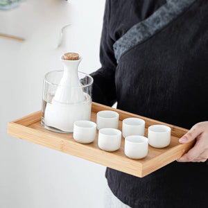 Sxrc 9 - Piece Creative Sake Set Japan - Warming Bowl Tokkuri 6 Cups Tray Whiskey Bottle Barware