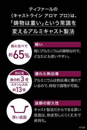 T - Fal Castline Aroma Pro Rice Pot With 3 Go Cooking Fluororesin Coating Ih Gas Fire Compatible - Non - Sticking Japan Black E25195