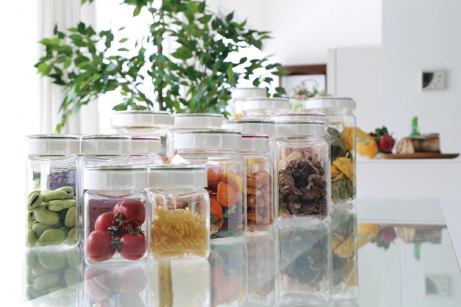 Takeya 1.0L Fresh Lock Moisture - Proof Storage Container Made In Japan One - Touch Open/Close