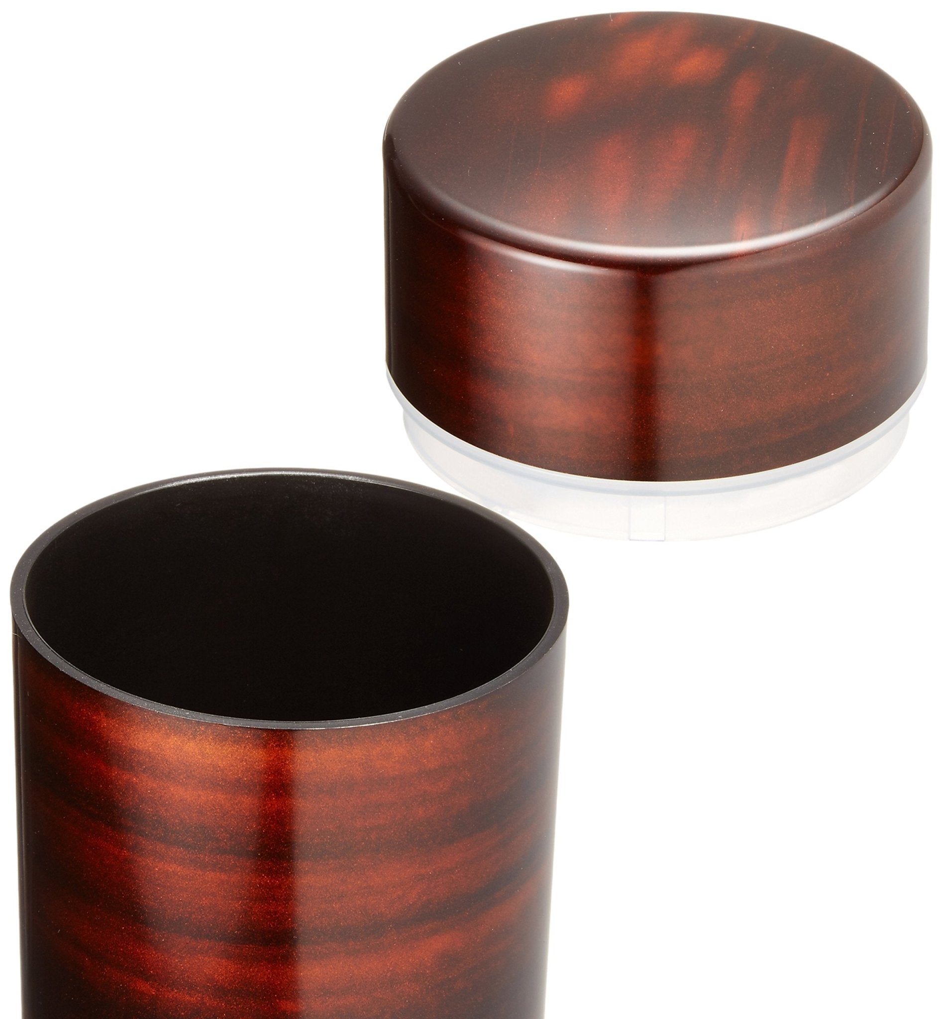 Tatsumiya 56701 Tea Caddy Maru Sakura Wood Grain Large Japan