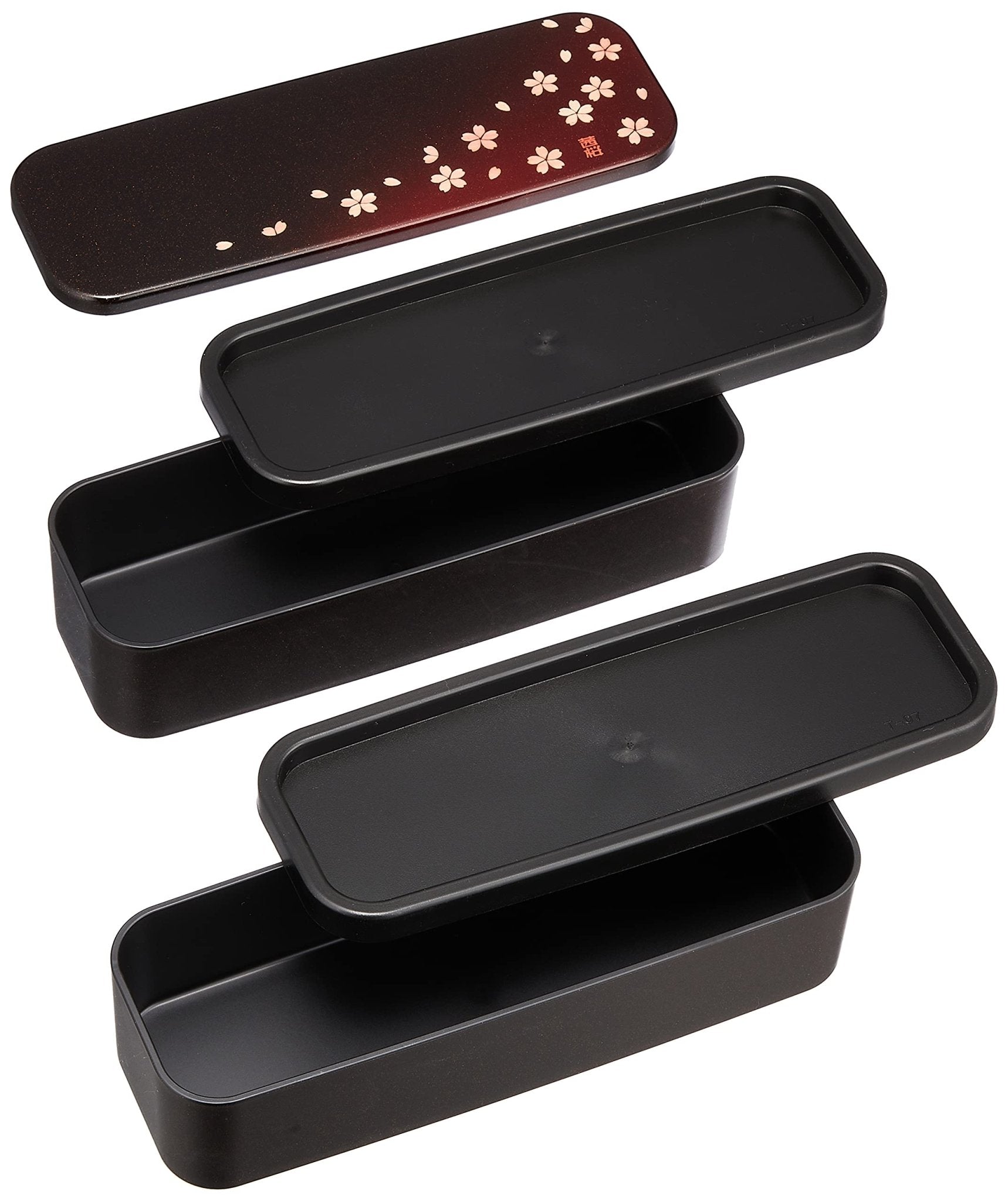 Tatsumiya Akanezakura Slim 2 - Tier Bento Japan Red W17.5Xd6Xh9 50094