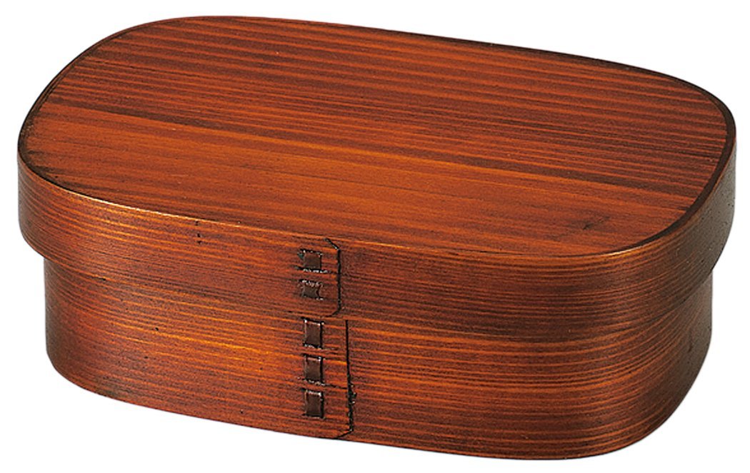 Tatsumiya Hakoya 1 Tier Bento Box 700Ml Japan Wooden Pickpocket Lacquer Brown