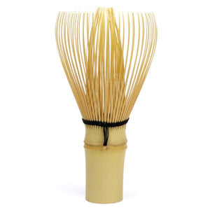 1-piece Chasen White Bamboo Handmade Traditional Japanese Matcha Whisk, designed for matcha lovers and tea enthusiasts