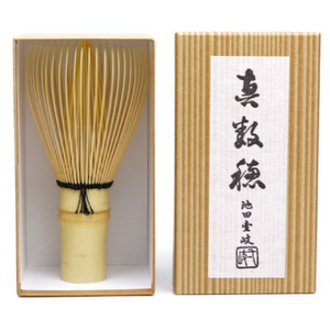 1-piece Chasen White Bamboo Handmade Traditional Japanese Matcha Whisk with fine bamboo tips, offering perfect foam for matcha lovers.