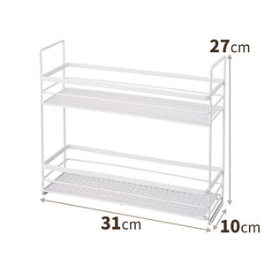 Tenma Spice Rack White 10X31X27Cm 2 Tiers