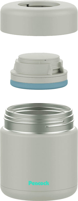 The - Peacock Peacock Food Jar 300Ml Stainless Steel Japan Sand Beige Lkd - 30 Ca