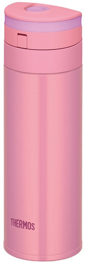 Thermos 0.35L Pink Water Bottle Vacuum Insulated Japan Mobile Mug One Touch Open Jns - 350P