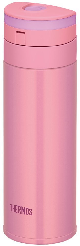 Thermos 0.35L Pink Water Bottle Vacuum Insulated Japan Mobile Mug One Touch Open Jns - 350P